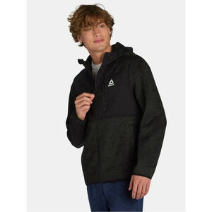 Reebok Delta Mens Jacket Hooded Sweater Fleece Black Size L Run Hike Jog Casual